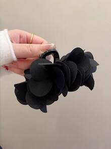 1pc Women's Elegant Rose Flower Hair Claw Clip, Suitable For Daily Use - Multicolor - View 6