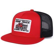 1pc Men's "In Search Of Woman With A Dump Truck, The Bigger The Better!" Embroidered Snapback Hat, Casual Street Fashion Cap For Spring, Autumn, Travel, Beach Vacation - Multicolor - View 7