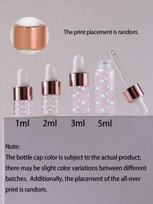 Butterfly Pattern Glass Essential Oil Dropper Bottle, Leak-Proof Empty Bottle, Perfume Sub-Bottling Bottle, Travel Container, Serum Bottle, For Essential Oils, Cosmetics, Perfumes And Other Liquids - A Travel Essential. - Multicolor - View 7