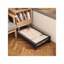 1/2*Underbed Storage Box On Wheels Lid Under Bed Sofa Portable Dustproof Organiz - Black*2 - View 3