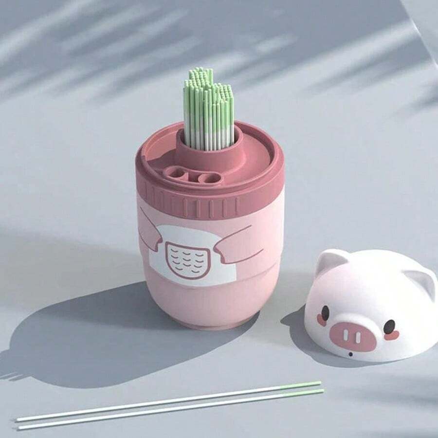 180 Pieces Of Cleaning Tools, Which Can Clean Ear Holes To Prevent Blockage. Ear Hole Sticks With Deodorizing And Aromatic Effects. Designed In A Cute Pig Pattern For Girlfriend Use. Portable. Blue And Pink Color. For Household Use Only. - Nhiều màu - Xem 1
