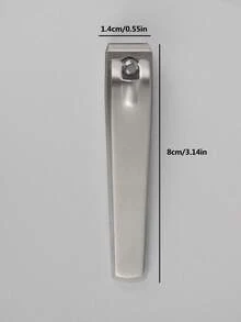 2pcs Stainless Steel Nail Clippers, Flat Nail Trimmer Suitable For Men And Women - Silver - View 3