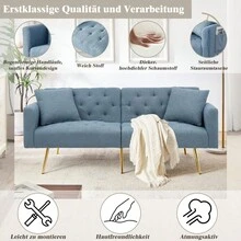 Sofa Bed Mattress - Blue + Teddy - View 9