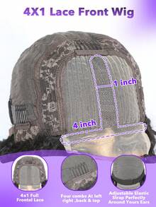 150% 200% 密度水波纹 Remy 真人发假发 4x1 透明蕾丝前额巴西真人发假发 T 字形蕾丝前额假发 预先拔毛并带有婴儿发 天然黑色 8-22 24 26 28 30 英寸 女士 - Natural Black - 查看 7