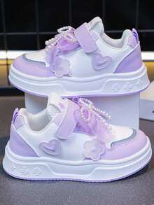 Kids/Teens Skate Shoes, Soft Sole, Non-Slip, Casual Shoes, Running Shoes, Sports Shoes, Unisex - Purple - View 1