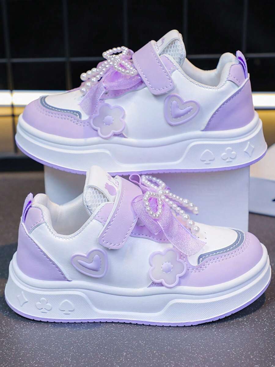 Kids/Teens Skate Shoes, Soft Sole, Non-Slip, Casual Shoes, Running Shoes, Sports Shoes, Unisex - Purple - View 1