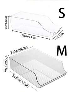 1pc Easy Pull Can Beverage Storage Box, Large Capacity Thick Transparent Plastic Refrigerator Auto-Rolling Kitchen Organizer - Multicolor - View 5