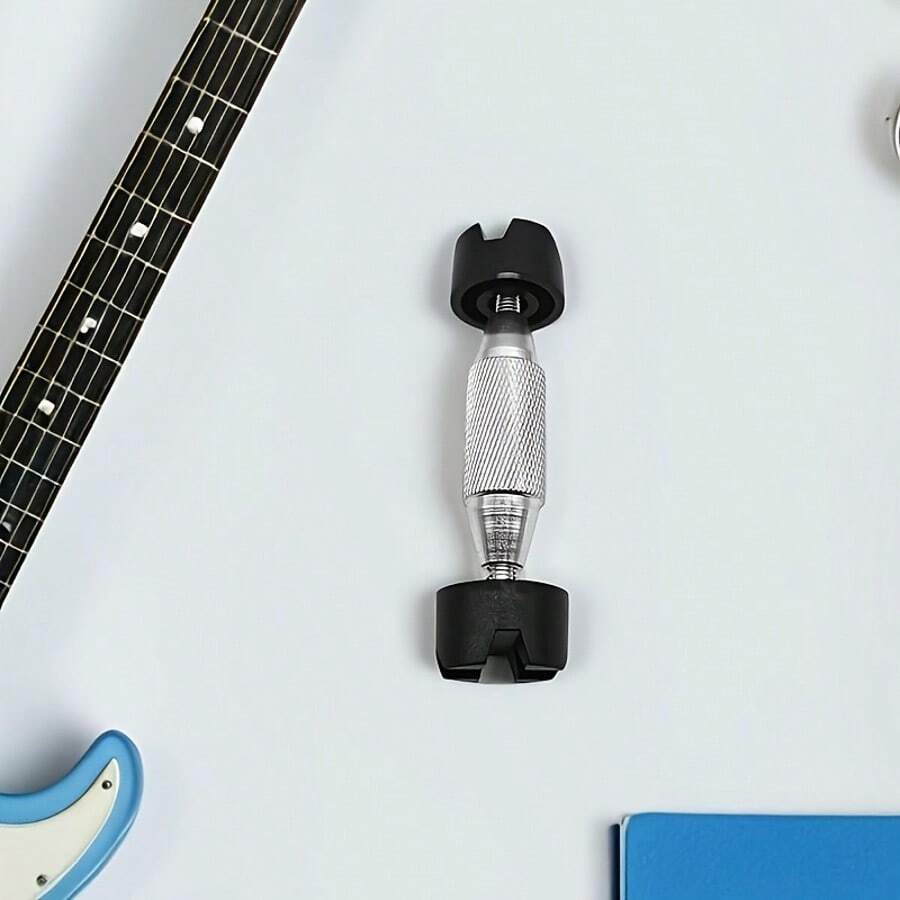 Guitar Bridge Clamp Luthier Tool | Adjustable Acoustic Guitar Bridge & Brace Repair Clamp | Professional Gluing Fixture For Cracked Heels & Bridges - Silver - View 1