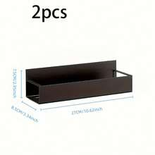 1/2 Set Side Storage Rack, Suitable For Refrigerator And Washing Machine, Easy To Install Without Drilling, Fashionable Black Metal Surface. Wall-Mounted Spice Rack, Suitable For Storing Laundry Supplies - Multicolor - View 12