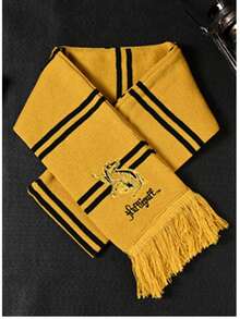 Officially Licensed Harry Potter Gryffindor & Slytherin Series Cashmere-Like Tasseled Scarf, Unisex - Multicolor - View 9