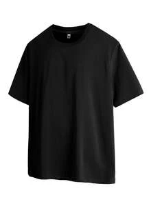 4pcs/Set Plus Size Solid Color Short Sleeve T-Shirts, Suitable For Spring/Summer/Autumn - Multicolor - View 7