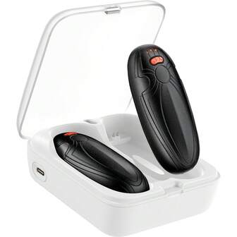 可充电暖手宝2个装 - 10000mAh电池，带充电盒，磁吸式二合一口袋暖手宝，男女/高尔夫/狩猎/旅行/露营完美礼物，露营装备，露营必备品