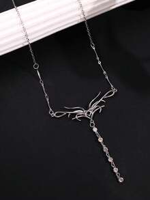 1 pieza Elegante y sexy cadena corporal minimalista con flecos y cristales, adecuada para uso diario, festivales, fiestas, joyería corporal de mujer, cadena para la cintura - Multicolor - Ver 4