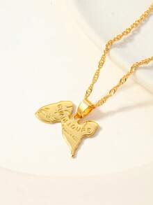 1pc Elegant & Unique Map Pendant Necklace, Suitable For Daily Wear, Family & Friends, Fashion Jewelry Gift - Multicolor - View 12