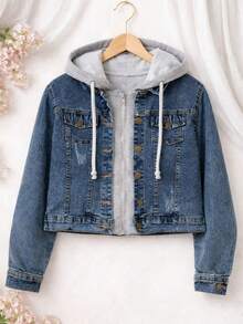 Women Denim Jackets & Coats - Light Wash - View 8