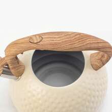 1pc Teapot, Teapot, Hammer Pattern Water Kettle Can Be Used for Induction Cooker and Open Fire Heating - Beis - Ver 5