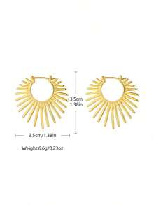 1 Pair Fashionable Sunflower Earrings - Sunflower Earrings - View 5