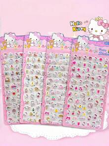 一套可爱卡通3D泡泡贴纸，适合女孩，迷你图案，可用于装饰儿童奖励贴纸、笔记本、手机壳和CMOS相机。 - 彩色 - 查看 4