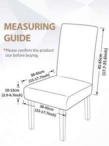 4pcs/6pcs/8pcs/10pcs Solid Color Chair Covers, Modern Removable Elastic Polyester Fiber Chair Slipcovers, Suitable For Living Room, Dining Room, Bedroom, Home Use, All Seasons - Ash - View 4