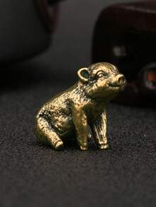 Antique Bronze Vintage Wealth-Attracting Pig Figurine - Retro Zodiac Pig Bronze Ornament Craft, Suitable For Personal Collection, Best Gift - Brass Pig - View 6