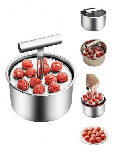 6 Balls/12 Balls Stainless Steel Rice And Vegetable Roll Pressing Mould | Manual Mould, With Ergonomic Pressing Plate, Easy To Make Even Rice And Vegetable Roll, A Very Useful Kitchen Tool, Suitable For Families, Restaurants, Home Cooks And Cooking Soup, Pasta And Appetizers, Can Be Put Into Dishwasher For Cleaning, Rust Proof And Commercial Grade, Plastic Rice-Meat Dumplings Machine, Easy To Press Rice-Meat Dumplings, Household Kitchen Supplies, Female Gifts