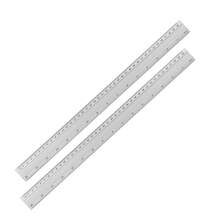 Eagle 2 paquetes de juego de reglas de aluminio, reglas de 16 pulgadas, reglas de metal ligero con escala métrica, fáciles de leer, mm, borde recto resistente para dibujar, uso doméstico, oficina, ingeniería - Conjuntos - Ver 10