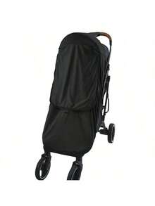 婴儿推车遮阳篷，防紫外线罩，婴儿推车遮阳篷，蚊帐，遮阳伞 - 黑色 - 查看 2