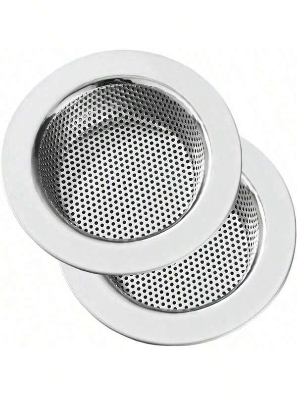 2Pcs Kitchen Sink Strainer Stainless Steel, Kitchen Sink Drain Strainer, Sink Strainers For Kitchen Sinks With Large Wide Rim 4.5" Diameter