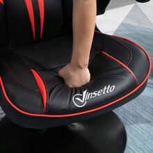 Ergonomic Gaming Chair With Rocking Function, Made Of Steel, Black And Red, 67 X 75 X 106-112 Cm - Multicolor - View 8