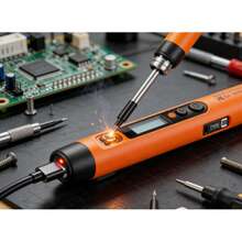 1 Conjunto Ferro de Solda Mini com Temperatura Ajustável, Kit de Ferro de Solda Portátil Recarregável por USB para Reparo de Eletrodomésticos, Fabricação de Joias, Projetos DIY - Inclui Ferro de Solda, 3/1 Pontas de Solda, Suporte, Resina, Caixa de Armazenamento - Multicolorido - Visão 3