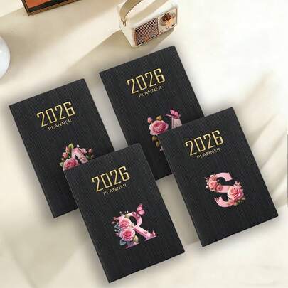 2026 Limited Edition Weekly Planner Notebook A6/A7 Size, Student Pocket Agenda, Learning Plan, To-Do List, Schedule, Office Record, Life Journal, Fitness Tracker, Back To School Essential, Personalized 26 Letter Pattern