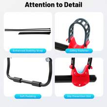 SanBouSi 3 Bike Trunk Rack, Foldable Carrier For SUV Sedan Hatchback, 44lbs Capacity With Scratch-Free Padding & License Plate Visibility, Easy To Install & Store - Black, Red - View 9