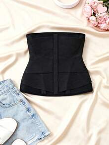 1 pieza/2 piezas Faja reductora con cremallera para mujer, con soporte efectivo para la espalda y control abdominal fuerte y transpirable - Multicolor - Ver 4