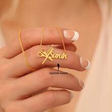 Exquisite Name Necklace, Customized Lowercase Name Necklace, Mini Signature Name Jewelry, Gold Name Jewelry, Bridesmaid Gift - Multicolor 5 - View 2