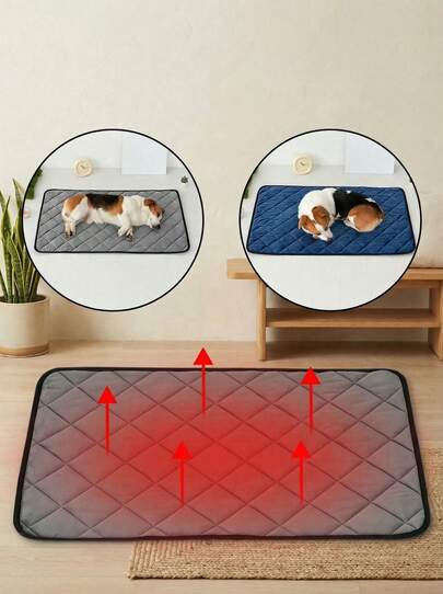 PETSIN Self-Heating Pet Mat, Warm Cushion For Dogs & Cats In Winter, Thermal Insulation Pad For Indoor & Outdoor Pet Bed