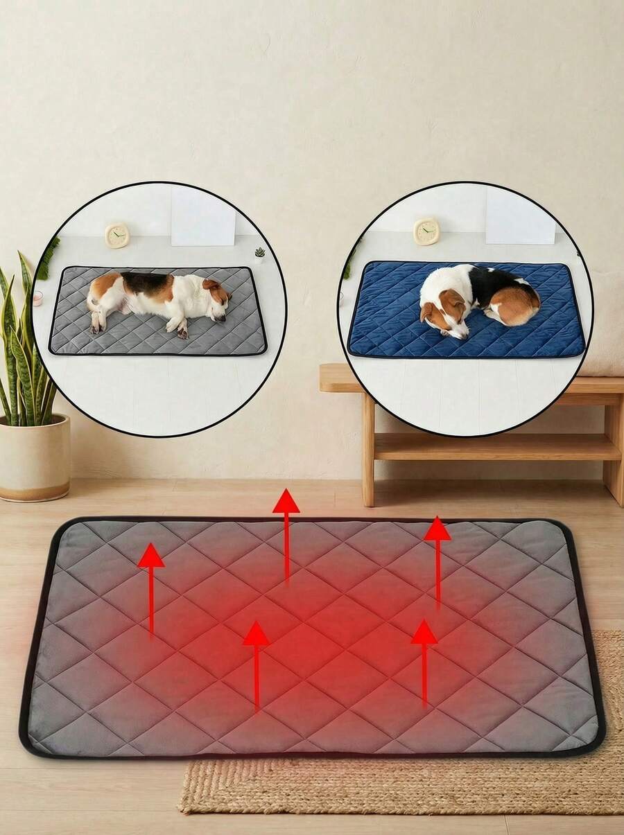 PETSIN Thảm sưởi ấm cho thú cưng, đệm ấm cho chó và mèo vào mùa đông, tấm cách nhiệt cho giường thú cưng trong nhà và ngoài trời - Nhiều màu - Xem 1