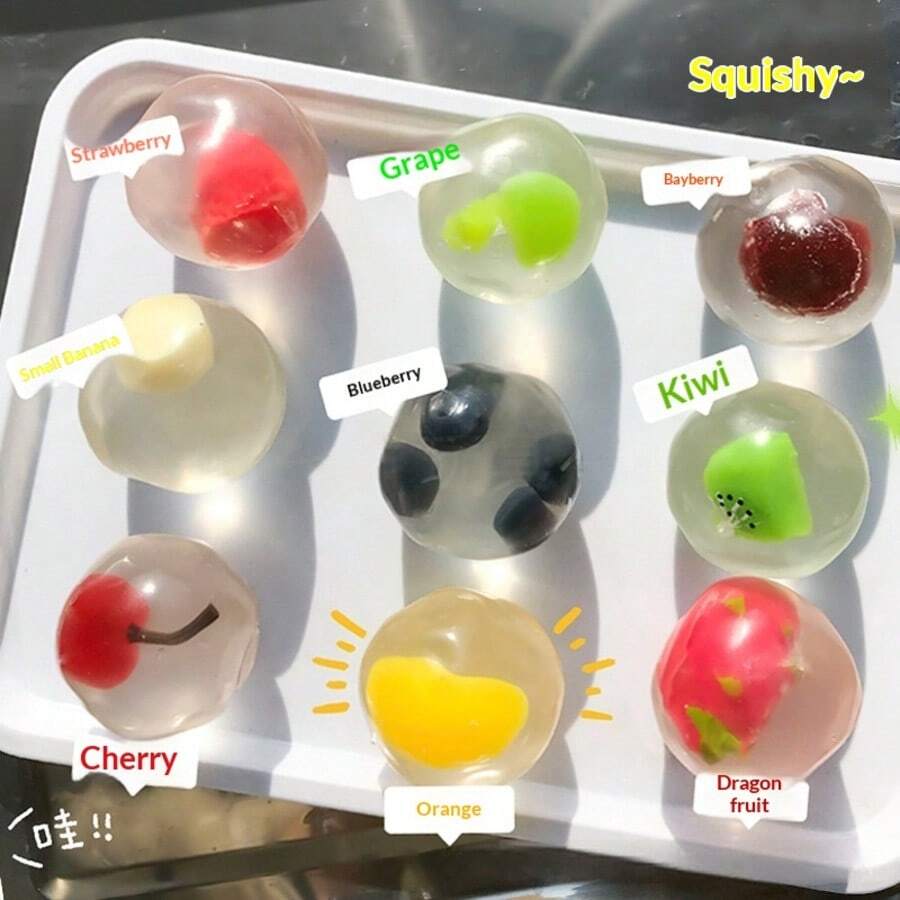 1pc 2026 New Fruit Mochi Series Soft Putty Squishies - Perfect Gift For Birthday, Holiday, Christmas