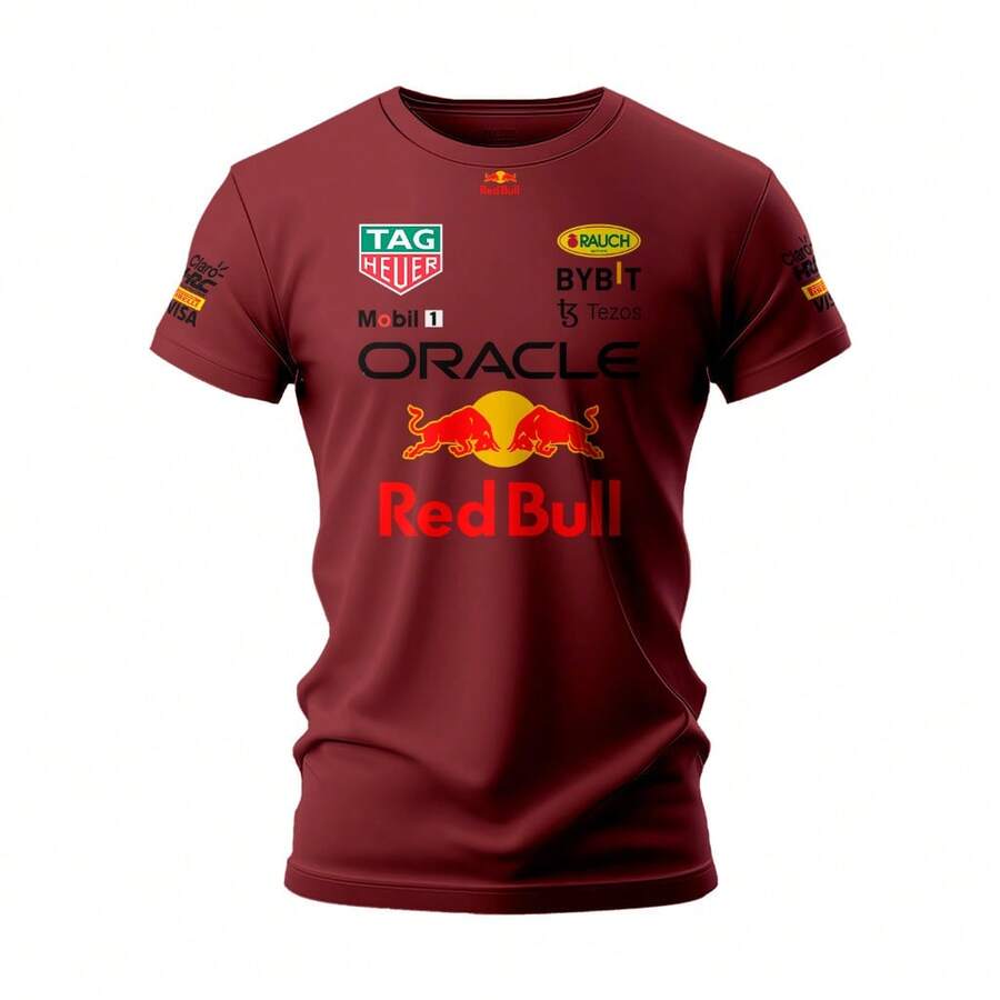 Bull Racing F1 Automobile Top Shirt Red F1 Ref: 204 - Gỗ đỏ - Xem 1