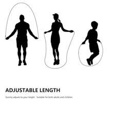 Jump Rope Adjustable Jump Ropes For Fitness For Women Men And Tangle-Free Rapid Speed Jumping Rope Cable With Ball Bearings ExerciseSlim Body At Home School GymChildren's Growth Games, Fun And Joyful, Essential For Childhood - Black - View 7
