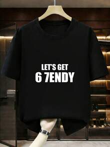 Six Seven Drip Cool 67 Funny Number-Shi Cotton Black Unisex-Shirt Graphic Tees Couple Outfits Streetwear-Shirt Him/Her - 黑色 - 查看 9