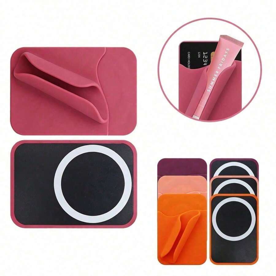Soft Touch Silicone Lip Gloss Phone Case For IPhone 17/16/15/14 Pro Max/Pro 16/15/14 Plus 17 Air 17/16/15/14, Minimalist Matte Design, Shockproof & Anti-Fingerprint Cover - Magenta - View 1