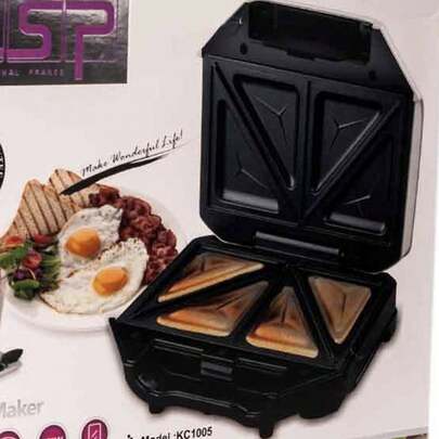 OISE ART STORE Tostiera Elettrica Piastra Grill Sandwich Antiaderente Tostapane Elettrico 750w -