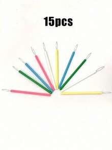 10/5/2/1pcs Set Plastic Threader, Bright Color Cylindrical Needle Threader - Easy Sewing Tool Kit - Durable DIY Accessories For Beading And Fine Threads - Suitable For Elderly Threading, Plastic Wire Stripper, Modern Household Plastic Needle Threader, Beading Tools, Cylindrical Threader Set, Beading Needle Assist Tools, Random Color, Mother's Day, Mother's Day Gift, Wedding Season, Graduation Season, Gift For Family And Friends - Multicolor - View 15