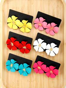 Betykuku Bộ 6 đôi hoa tai đính kim loại nhiều màu phong cách Bohemian, quà tặng cho phụ nữ/bé gái dùng hàng ngày, tiệc tùng, du lịch - Nhiều màu - Xem 17