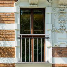 Balustrady balkonowe ze stali nierdzewnej francuskiej, balustrady tarasowe, balustrady, kraty balkonowe do użytku zewnętrznego, kraty okienne - 156*90 cm - Zobacz 6