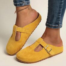 Fashionable And Versatile New Style Women's Slip-On Large Size Women's Shoes With Soft Soles, Comfortable And Non-Tiring Half-Slip - Yellow - View 7
