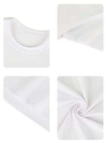 Bộ 3 áo thun nữ mùa hè họa tiết mới cây cọ in chữ, cổ tròn, tay ngắn, kiểu dáng rộng rãi, đa năng, thời trang mặc hàng ngày. - Trắng + Xám đậm + Đen - Xem 9