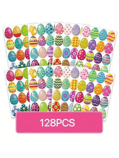 8pcs Easter Egg Stickers, Easter Stickers, Cute Easter Themed Rabbit & Egg Stickers, Self-Adhesive Decorative Sealing Stickers, Suitable For Easter Decoration And Home Decor