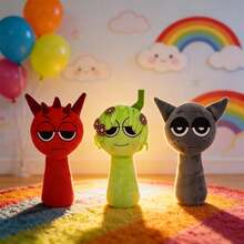 3 Pack Sprunki Incredibox Plush Toys, Cute Stuffed Animal Plushies For Kids & Game Fans, Soft Cartoon Character Dolls, Ideal Birthday Gifts & Room Decor - 彩色 - 查看 8