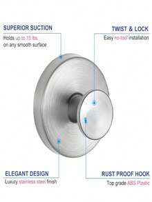 Vacuum Suction Cup Hook + Slipper Rack Combo Set, Reusable No Drill Wall Mounted Hooks For Kitchen, Bathroom, Coat Rack, Bathroom Suction Cup Hooks - Multicolor - View 10